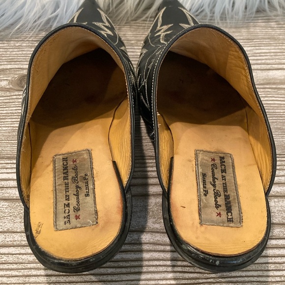 Back At The Ranch Leather Western Mules - Picture 4 of 15